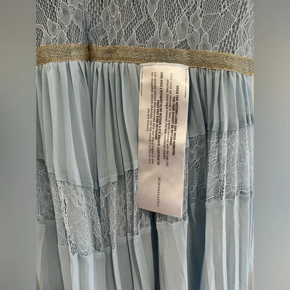 BCBG MAXAZRIA- light crystal blue gown - Picture 4 of 8